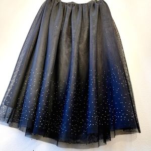 Andeawy | black tulle studded midi skirt size L